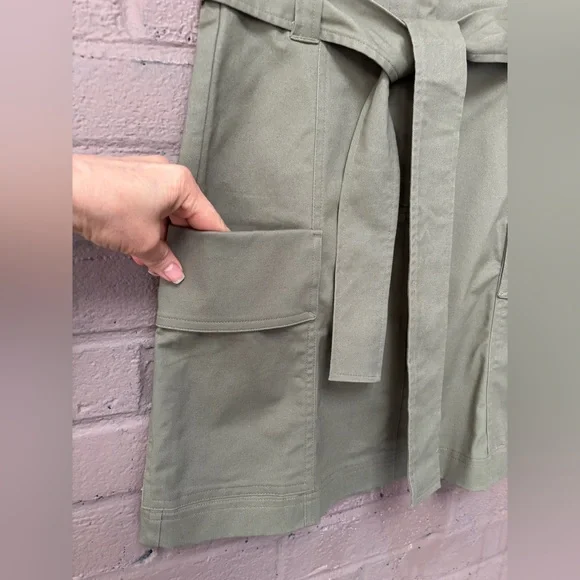 LOFT Olive Green cargo skirt 00 - Picture 4 of 8